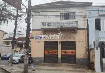 Loja/ponto comercial de esquina com estacionamento no canal 2 em santos