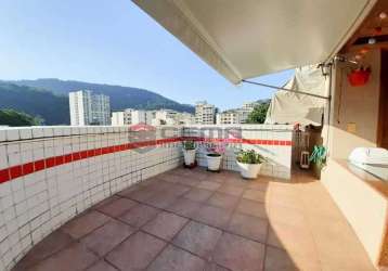 Cobertura com 3 quartos à venda na rua leite leal, laranjeiras, rio de janeiro, 169 m2 por r$ 1.900.000