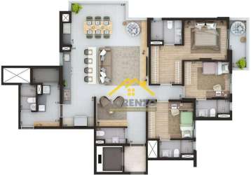 Apartamento com 3 dormitórios à venda, 135 m² por r$ 1.620.000,00 - vila assunção - santo andré/sp