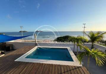 Cobertura duplex de 4 suites á venda - orla da barra - praia do pepê