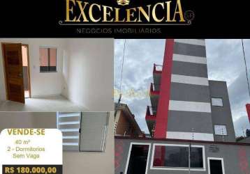 Apartamento com 2 dormitórios à venda, 40 m² por r$ 180.000 - itaquera - são paulo/sp