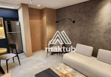 Flat com 1 dormitório à venda, 43 m² por r$ 480.000,00 - centro - santo andré/sp