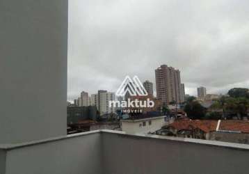 Cobertura com 2 dormitórios à venda, 116 m² por r$ 610.000,00 - campestre - santo andré/sp