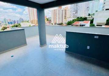 Cobertura com 2 dormitórios à venda, 91 m² por r$ 522.000,00 - vila alice - santo andré/sp