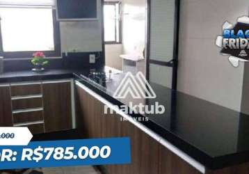 Apartamento com 3 dormitórios à venda, 144 m² por r$ 785.000,00 - casa branca - santo andré/sp