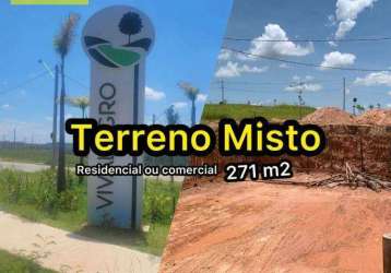 Terreno à venda, 271 m² por r$ 250.000,00 - residencial vivalegro votorantim - votorantim/sp