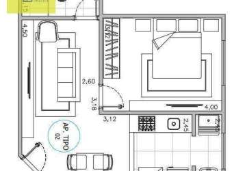 Apartamento com 1 dormitório à venda, 44 m² por r$ 175.000 - altos do trujillo - sorocaba/sp