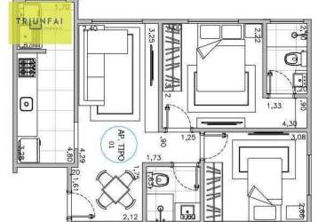 Apartamento com 2 dormitórios à venda, 57 m² por r$ 240.000,00 - altos do trujillo - sorocaba/sp