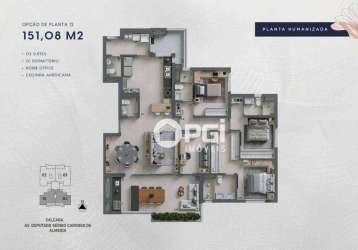 Apartamento com 3 dormitórios à venda, 151 m² por r$ 1.347.265 - jardim olhos d'água - ribeirão preto/sp