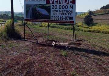 Terreno à venda, 20001 m² por r$ 1.800.000,00 - três bocas  - londrina/pr