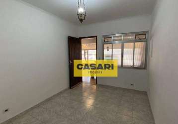 Casa com 2 dormitórios para alugar, 175 m² - assunção - são bernardo do campo/sp