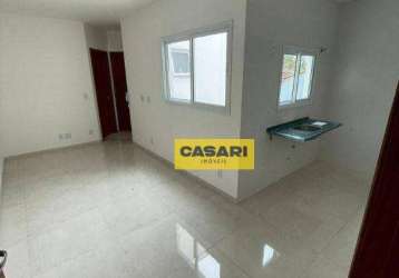 Cobertura com 2 dormitórios à venda, 80 m² - jardim milena - santo andré/sp