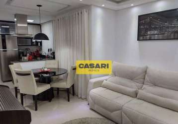 Apartamento com 1 dormitório à venda, 58 m² - parque das nações - santo andré/sp