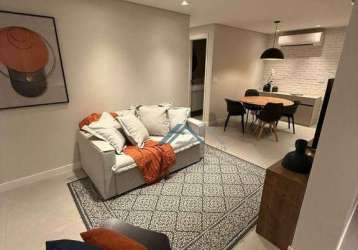 Apartamento totalmente mobiliado com 2 dormitórios, sendo 1 suíte para alugar, 70 m² por r$ 9.000/mês - edifício wave - barueri/sp