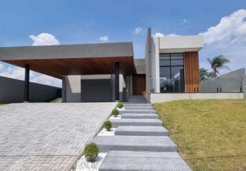 Casa  nova térrea no condomínio equilibrium em atibaia sp, com 4 suítes, piscina e área gourmet.