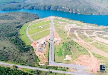 Lançamento de lotes em condomínio alto padrão na represa de furnas / serra da canastra em são joão batista do glória, lote padrão com 1.000 m2, lazer