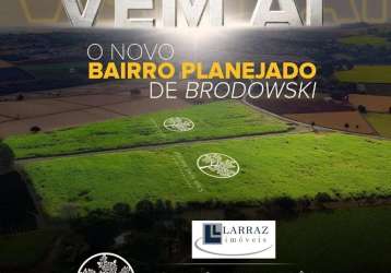 Lançamento de lotes em brodowski-sp, jardim dos ipês, lote com 150 m2, infraestrutura completa, plano sem juros e correção para investidores e constru