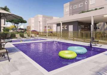 Lançamento apartamento térreo com quintal na zona leste, parque são sebastiao, cond. miami, 2 dormitorios, 45 m2, lazer completo. casa verde e amarela