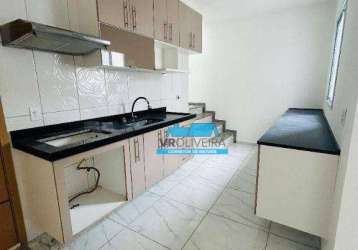 Cobertura com 2 dormitórios à venda, 58 m² por r$ 450.000,00 - vila scarpelli - santo andré/sp