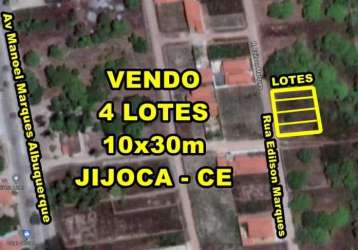 Veras vende lotes de 300m² em jijoca de jericoacoara