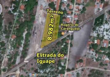 Veras vende terreno na frente da estrada para o iguape com 8