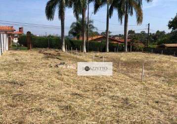 Terreno à venda, 1000 m² por r$ 650.000 - terras de itaici - indaiatuba/sp