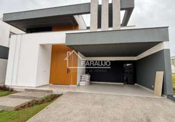 Casa sobrado em fase final de construção,  à venda com 3 suítes, no condomínio mont blanc, sorocaba-sp