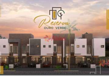 Residencial ouro verde - casa geminada com 2 suítes e 2 vagas de garagem - ca1208