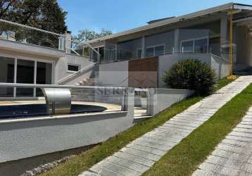 Luxuosa casa em condomínio para locação em vinhedo-sp - marambaia  4 quartos, 4 suítes, 3 salas, 7 banheiros, 6 vagas, 296m².