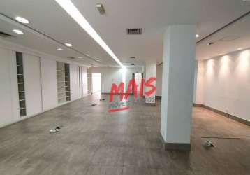 Sala comercial para alugar, 344 m² - centro - santos/sp