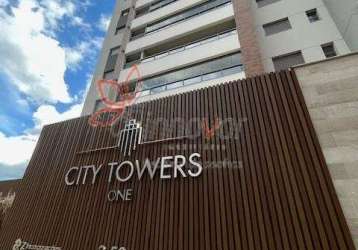 Apartamento andar alto city towers one- jardim estoril 4, bauru-sp