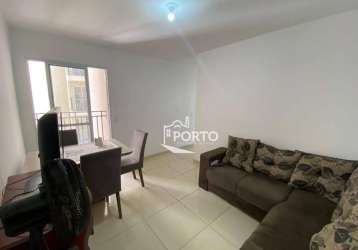 Apartamento com 2 dormitórios à venda, 55 m² - dois córregos - piracicaba/sp