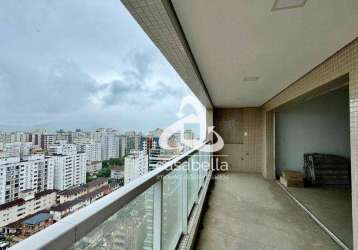 Apartamento com 3 dormitórios à venda, 136 m² por r$ 1.900.000,00 - boqueirão - santos/sp