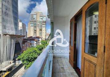 Apartamento com 4 dormitórios, 184 m² - venda por r$ 980.000,00 ou aluguel por r$ 6.700,00/mês - gonzaga - santos/sp