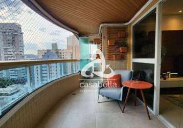 Apartamento com 3 dormitórios à venda, 160 m² por r$ 1.700.000,00 - gonzaga - santos/sp