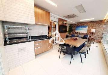 Apartamento com 3 dormitórios à venda, 127 m² por r$ 1.950.000,00 - boqueirão - santos/sp