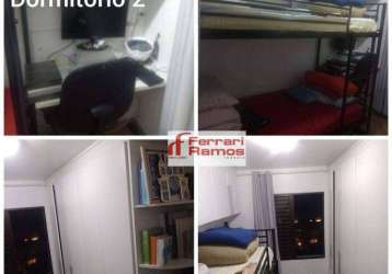 Apartamento com 2 dormitórios à venda, 50 m² por r$ 320.000,00 - vila rio de janeiro - guarulhos/sp