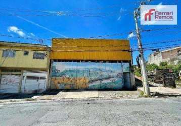 Galpão para alugar, 1300 m² por r$ 24.000,00/mês - jardim são domingos - guarulhos/sp