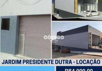 Galpão para alugar, 170 m² por r$ 4.090,00/mês - jardim presidente dutra - guarulhos/sp