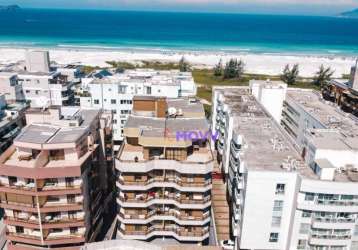 Cobertura 4 quartos (2 suítes), 3 vagas à venda, 200 m² por r$ 899.000 - dunas - cabo frio/rj