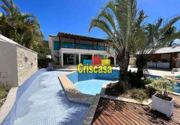 Casa com 5 dormitórios à venda, 539 m² por r$ 8.000.000,00 - gamboa - cabo frio/rj