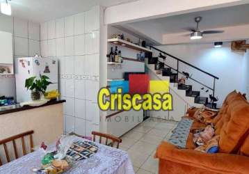 Casa com 2 dormitórios à venda, 80 m² por r$ 200.000,00 - porto do carro - cabo frio/rj