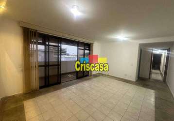 Apartamento com 3 dormitórios para alugar, 180 m² por r$ 4.000,00/mês - centro - cabo frio/rj