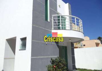 Casa com 4 dormitórios à venda, 126 m² - jardim excelcior - cabo frio/rj