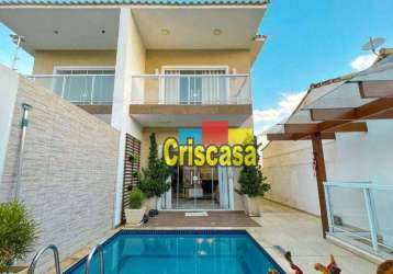 Casa com 4 dormitórios à venda, 120 m² por r$ 698.000,00 - porto do carro - cabo frio/rj