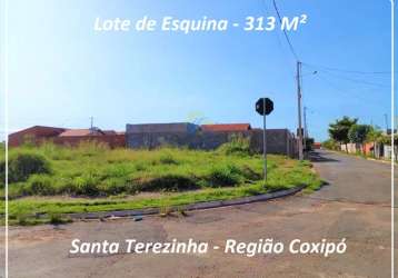 (venda) lote de esquina no bairro santa terezinha no coxipó codigo: 88028