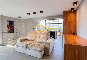 Cobertura com 3 dormitórios à venda, 180 m² por r$ 1.850.000,00 - ponta da praia - santos/sp