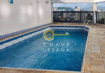 Cobertura com 4 dormitórios à venda, 420 m² por r$ 2.650.000,00 - boqueirão - santos/sp