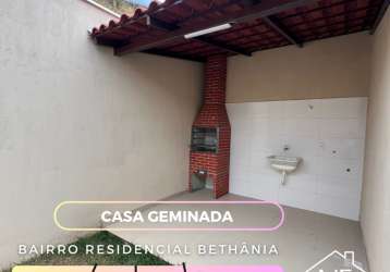 Casa geminada bairro residencial bethânia! (santana do paraiso- mg)