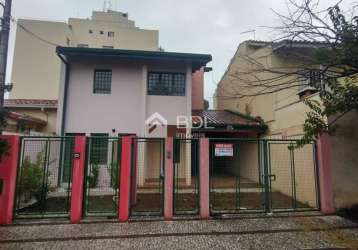 Casa comercial com 3 salas à venda na rua castro mendes, 32, taquaral, campinas, 140 m2 por r$ 1.100.000